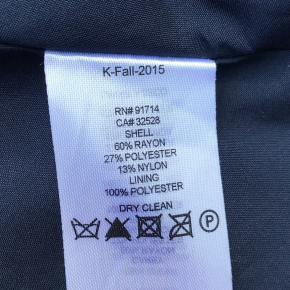 Armani Exchange Peplum Cocktail Dress Blue Stripe Taffeta Fit + Flare Size 12 - Picture 4 of 8